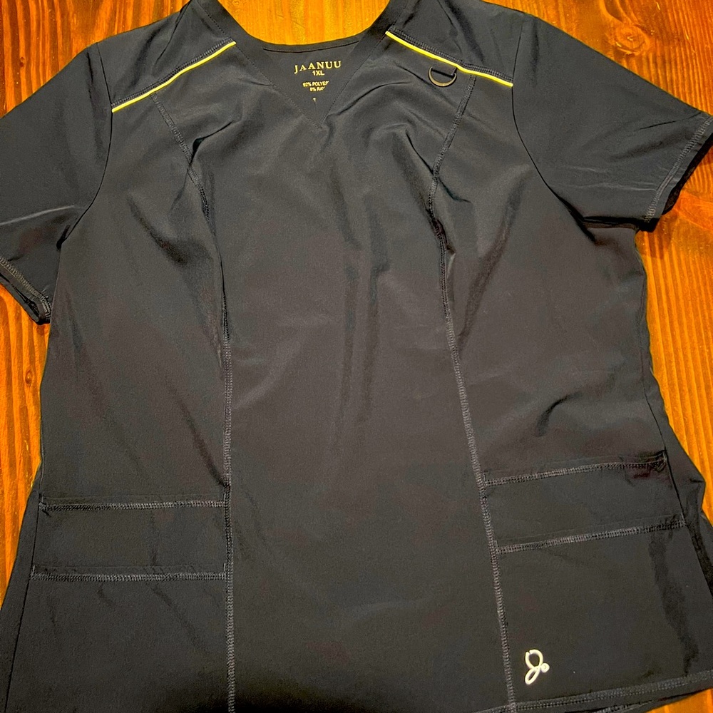 Jaanuu Scrub Top-size 1X Navy